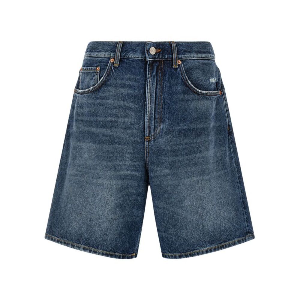 Department 5 Blue Cotton Bermuda Men's Shorts